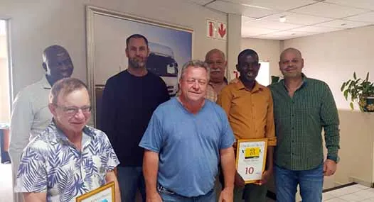 Long service award recipients